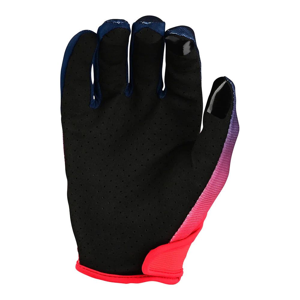 Troy Lee Designs Flowline Textile Gloves Faze Red / Navy (Image 2) - ThrottleChimp