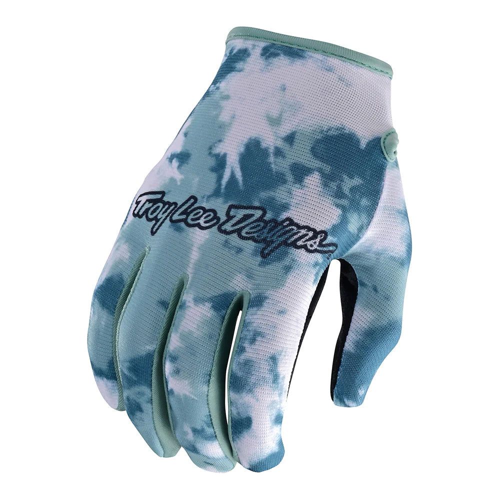 Troy Lee Designs Flowline Textile Gloves Plot Blue Haze - ThrottleChimp