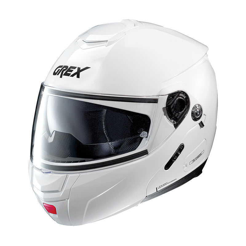 Grex G9.2 Kinetic N-Com Modular Flip-Up Helmet Metal White - ThrottleChimp