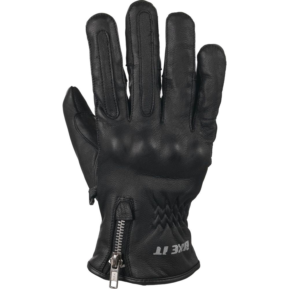 Bike It AMP Road Leather Gloves Black - ThrottleChimp