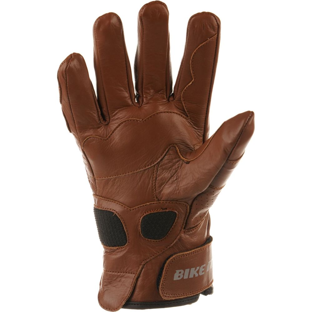 Bike It Ultimate Cruiser UCG Leather Gloves Brown (Image 2) - ThrottleChimp