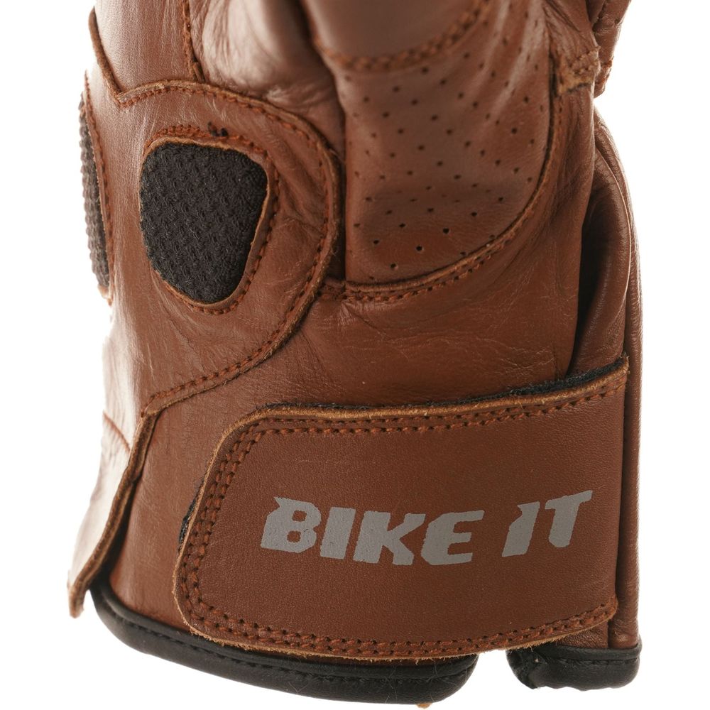 Bike It Ultimate Cruiser UCG Leather Gloves Brown (Image 5) - ThrottleChimp