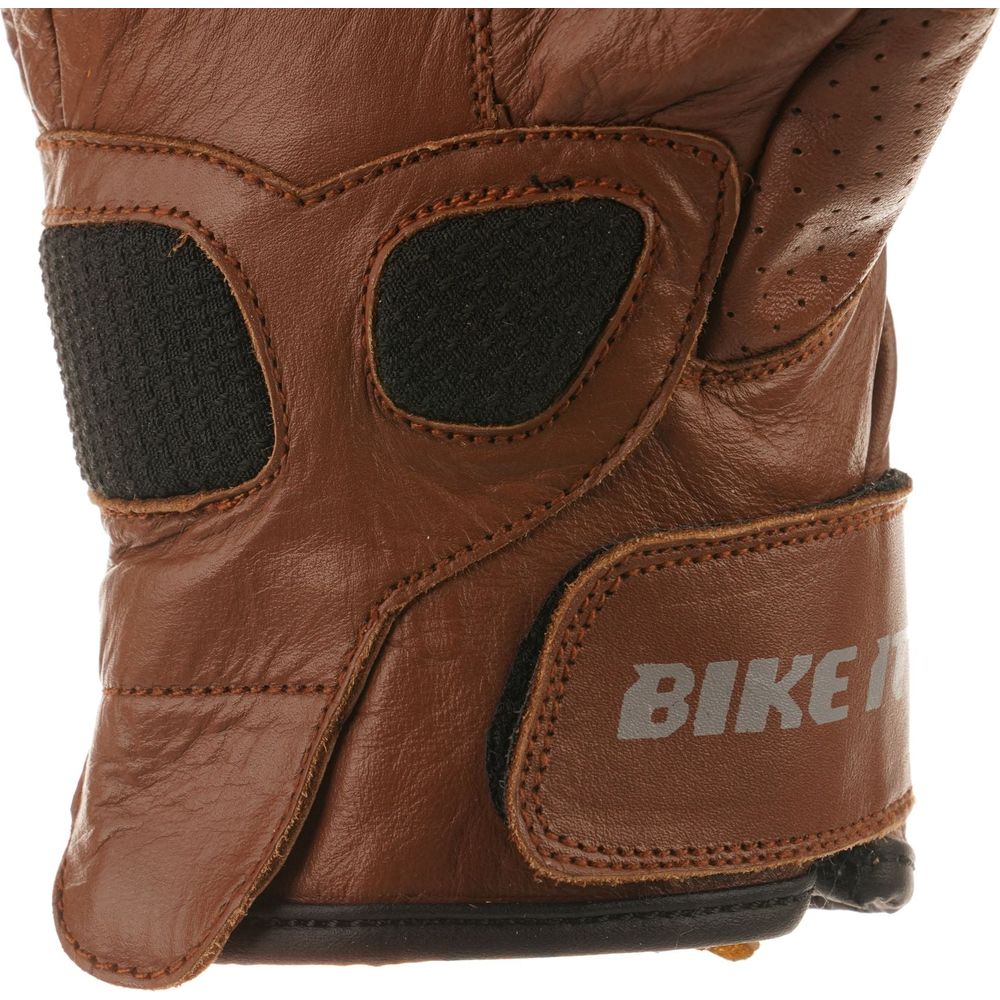 Bike It Ultimate Cruiser UCG Leather Gloves Brown (Image 6) - ThrottleChimp