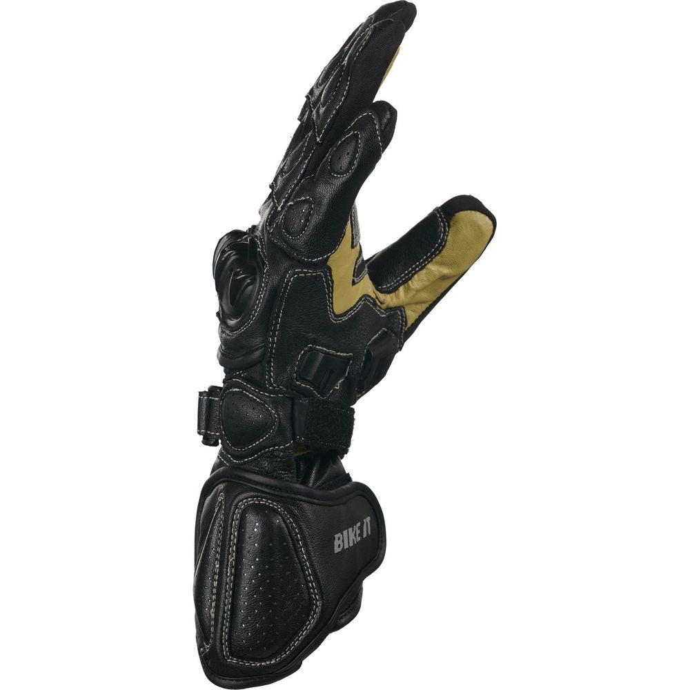 Bike It Ultimate Track UTG Leather Gloves Black (Image 12) - ThrottleChimp