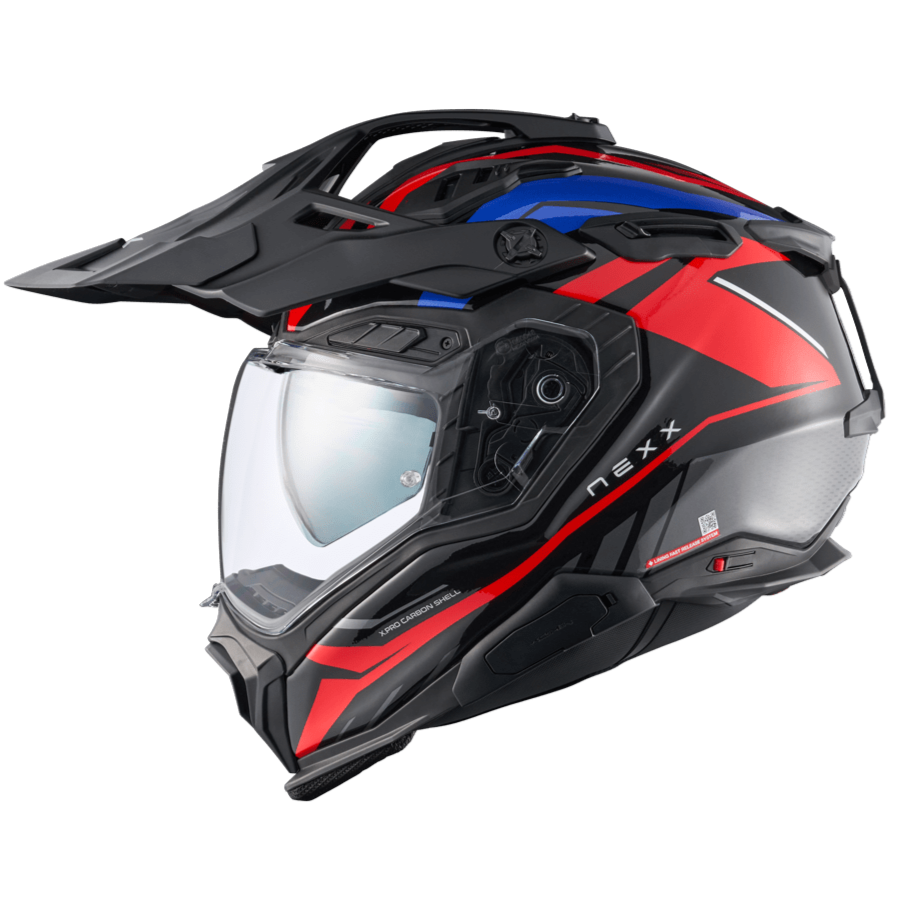 Nexx X.WED3 Gobi Adventure Helmet Red / Blue - Image ThrottleChimp