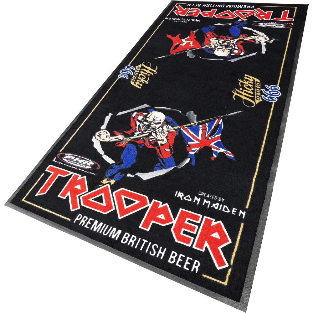 Peter Hickman Limited Edition Iron Maiden Trooper Motorcycle Garage Mat Expert Rubber Backed - ThrottleChimp