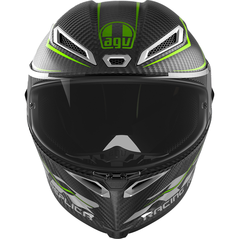 AGV Pista GP-RR ECE 22.06 Performante Full Face Helmet Carbon / Fluo Green (Image 2) - ThrottleChimp