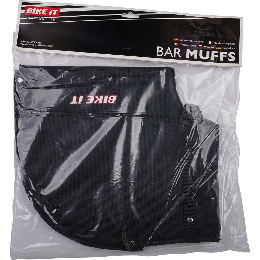 Bike It Polyester Fleece Lining Bar Muffs Black (Image 4) - ThrottleChimp