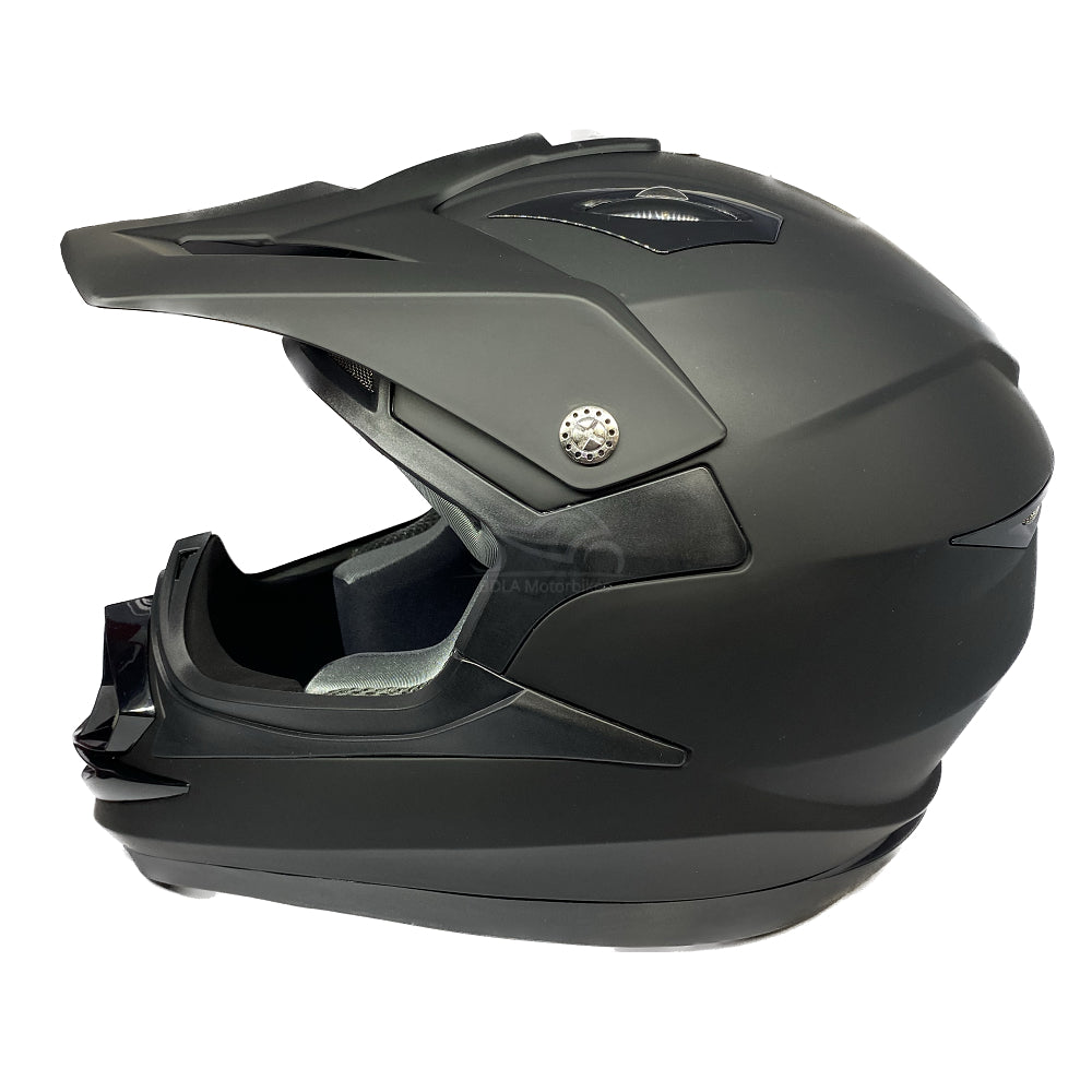 GSB XP-14B MX Off-Road Helmet Matt Plain Black (Image 3) - ThrottleChimp