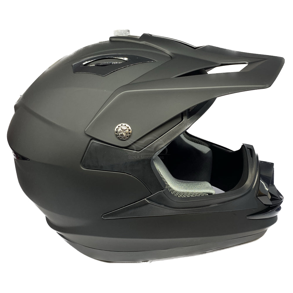 GSB XP-14B MX Off-Road Helmet Matt Plain Black (Image 4) - ThrottleChimp