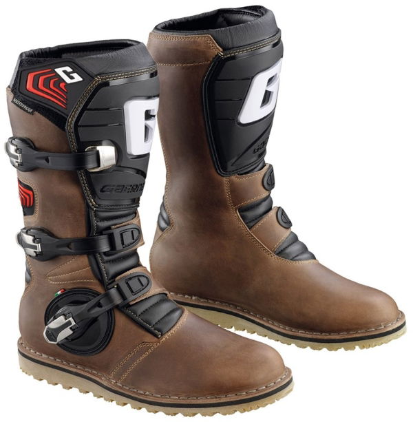 Gaerne Balance Oiled Trials Kids Boots Brown FREE 1 YEAR Returns, FREE UK Delivery | ThrottleChimp