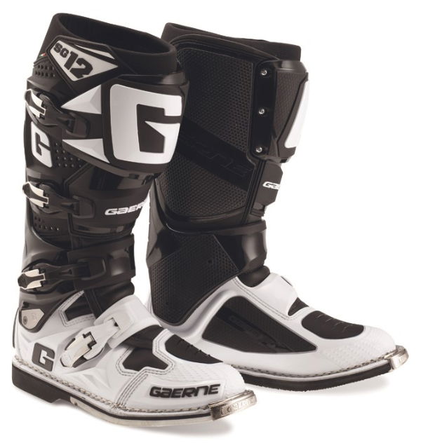 Gaerne SG-12 MX Boots White / Black FREE 1 YEAR Returns, FREE UK Delivery | ThrottleChimp