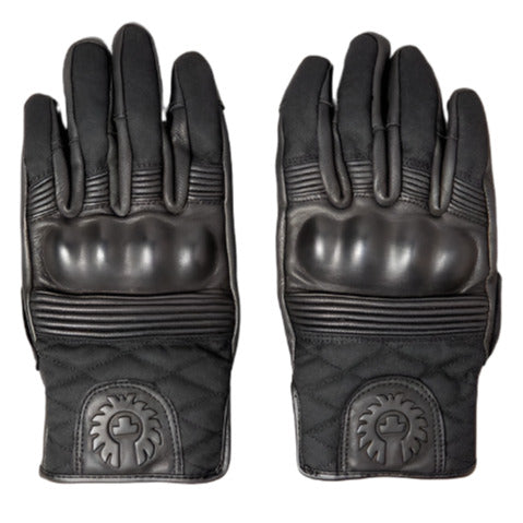 Belstaff Hampstead Leather / Textile Gloves Black / Black - ThrottleChimp