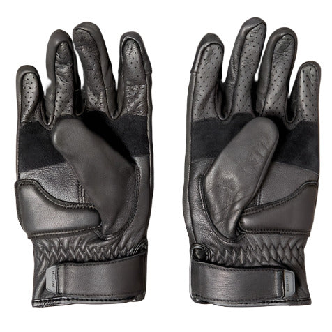 Belstaff Hampstead Leather / Textile Gloves Black / Black (Image 2) - ThrottleChimp