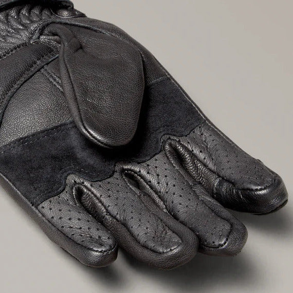 Belstaff Hampstead Leather / Textile Gloves Black / Black (Image 5) - ThrottleChimp