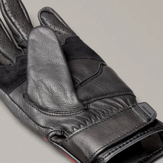 Belstaff Hampstead Leather Gloves Black / Red (Image 5) - ThrottleChimp