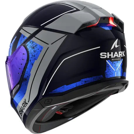 Shark Skwal i3 Full Face Helmet Rhad Blue / Chrome / Silver FREE 1 YEAR Returns, FREE UK Delivery | ThrottleChimp