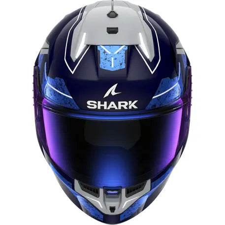 Shark Skwal i3 Full Face Helmet Rhad Blue / Chrome / Silver - ThrottleChimp