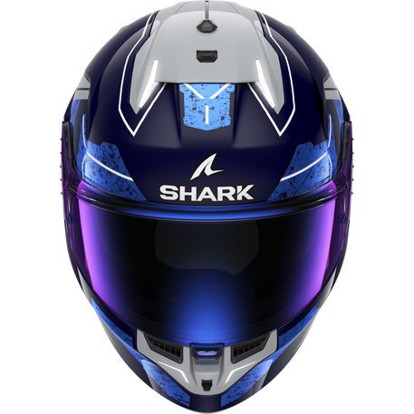 Shark Skwal i3 Full Face Helmet Rhad Blue / Chrome / Silver (Image 2) - ThrottleChimp