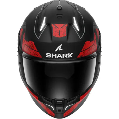 Shark Skwal i3 Full Face Helmet Rhad Matt Black / Chrome / Red FREE 1 YEAR Returns, FREE UK Delivery | ThrottleChimp