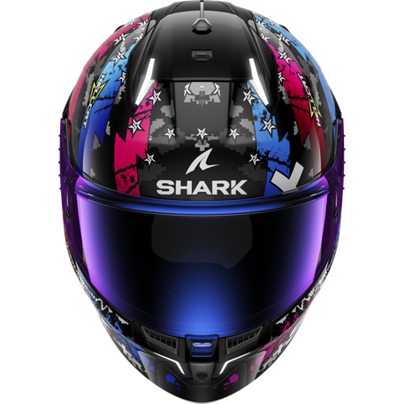 Shark Skwal i3 Full Face Helmet Hellcat White / Blue / Black (Image 2) - ThrottleChimp