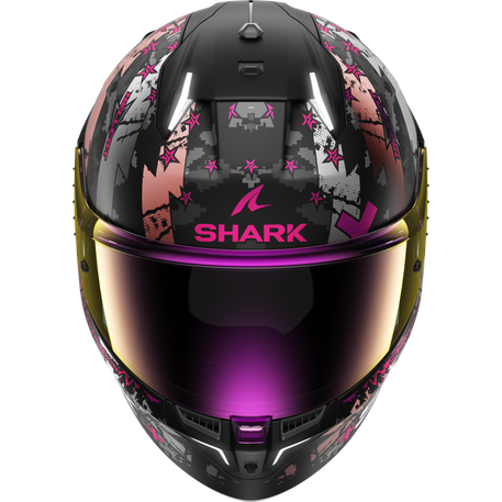 Shark Skwal i3 Full Face Helmet Hellcat Black / White / Violet (Image 2) - ThrottleChimp