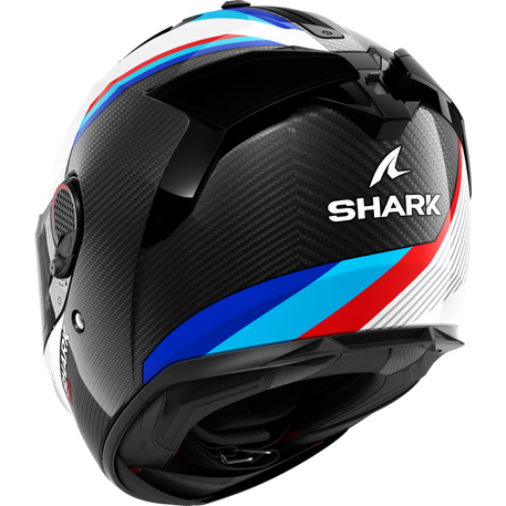 Shark Spartan GT PRO Carbon Full Face Helmet Dokhta White / Blue / Red (Image 4) - ThrottleChimp