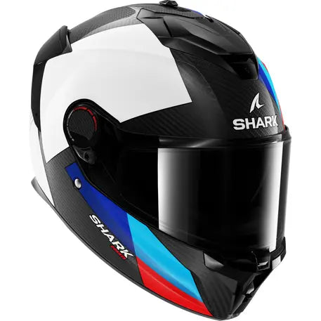 Shark Spartan GT PRO Carbon Full Face Helmet Dokhta White / Blue / Red FREE 1 YEAR Returns, FREE UK Delivery | ThrottleChimp