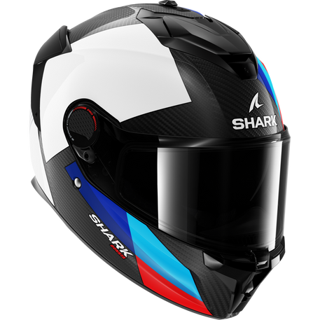 Shark Spartan GT PRO Carbon Full Face Helmet Dokhta White / Blue / Red (Image 3) - ThrottleChimp