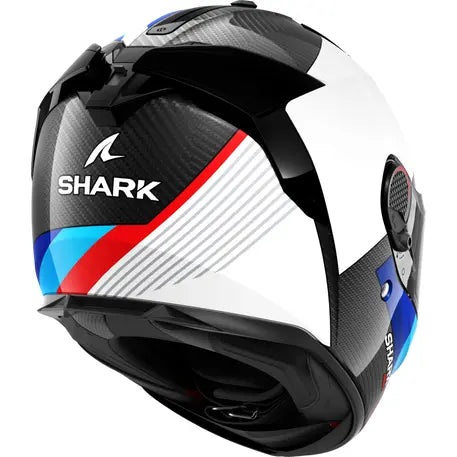 Shark Spartan GT PRO Carbon Full Face Helmet Dokhta White / Blue / Red FREE 1 YEAR Returns, FREE UK Delivery | ThrottleChimp