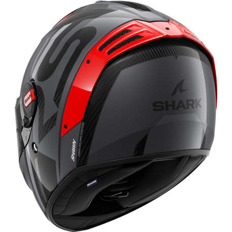 Shark Spartan RS Carbon Full Face Helmet Shawn Black / Red / Anthracite (Image 3) - ThrottleChimp