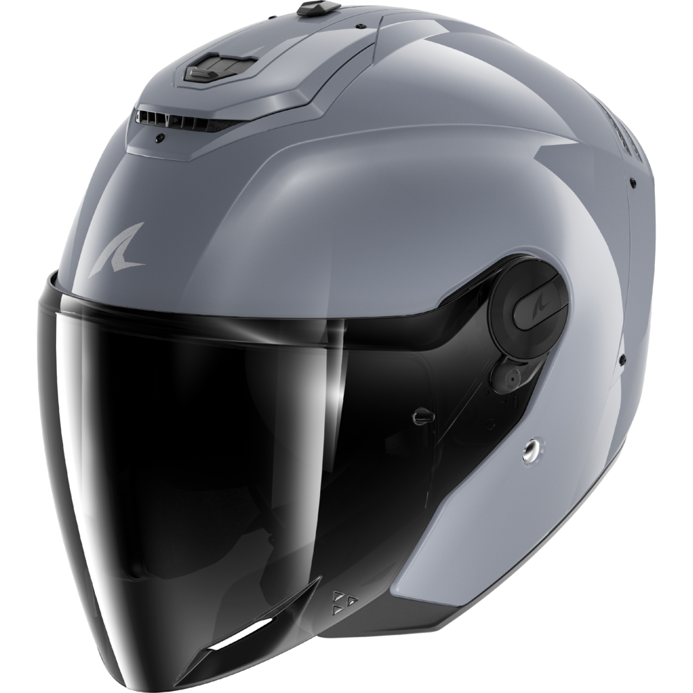 Shark RS Jet Open Face Helmet Dark Shadow Silver FREE 1 YEAR Returns, FREE UK Delivery | ThrottleChimp