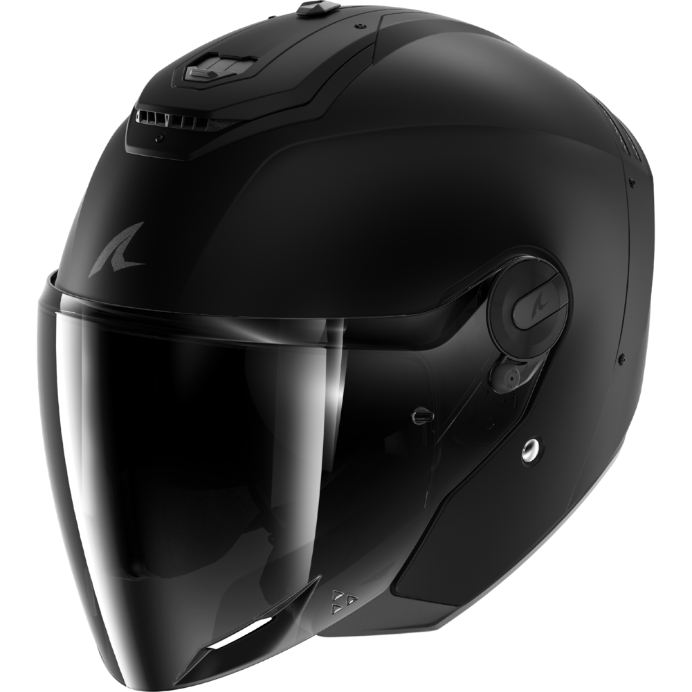 Shark RS Jet Open Face Helmet Dark Shadow Matt Black FREE 1 YEAR Returns, FREE UK Delivery | ThrottleChimp