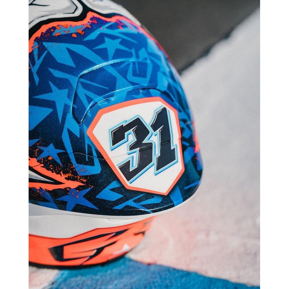 HJC RPHA 1 Garrett Gerloff Replica Full Face Helmet MC21 White / Red / Blue FREE 1 YEAR Returns, FREE UK Delivery | ThrottleChimp