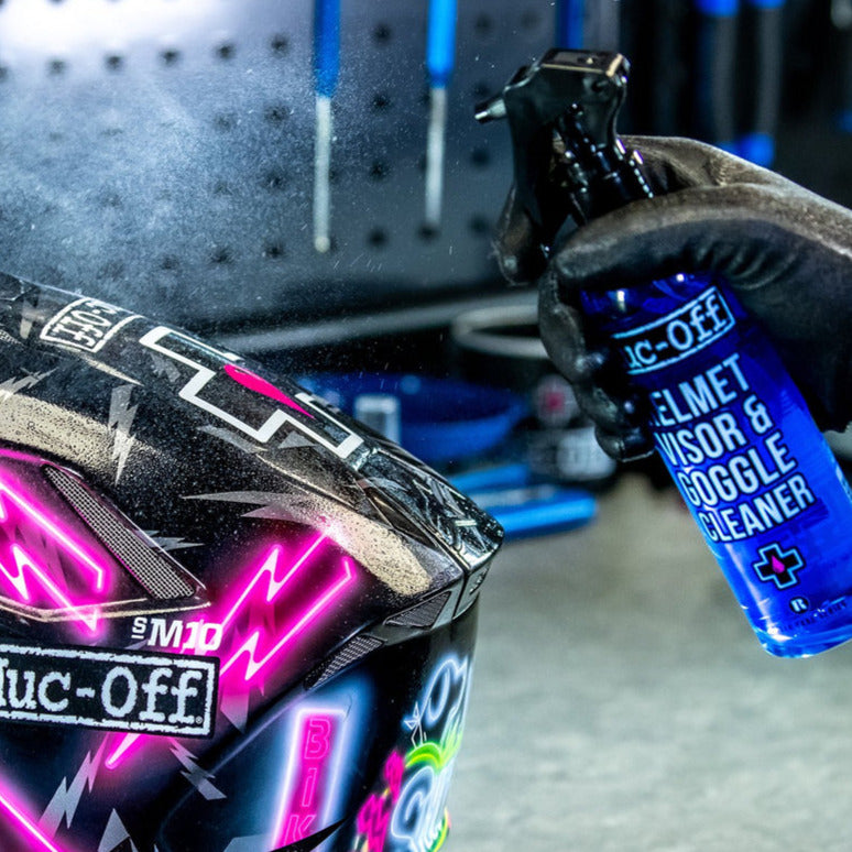 Muc-Off Helmet Visors & Goggles Cleaner - 250ml (Image 2) - ThrottleChimp