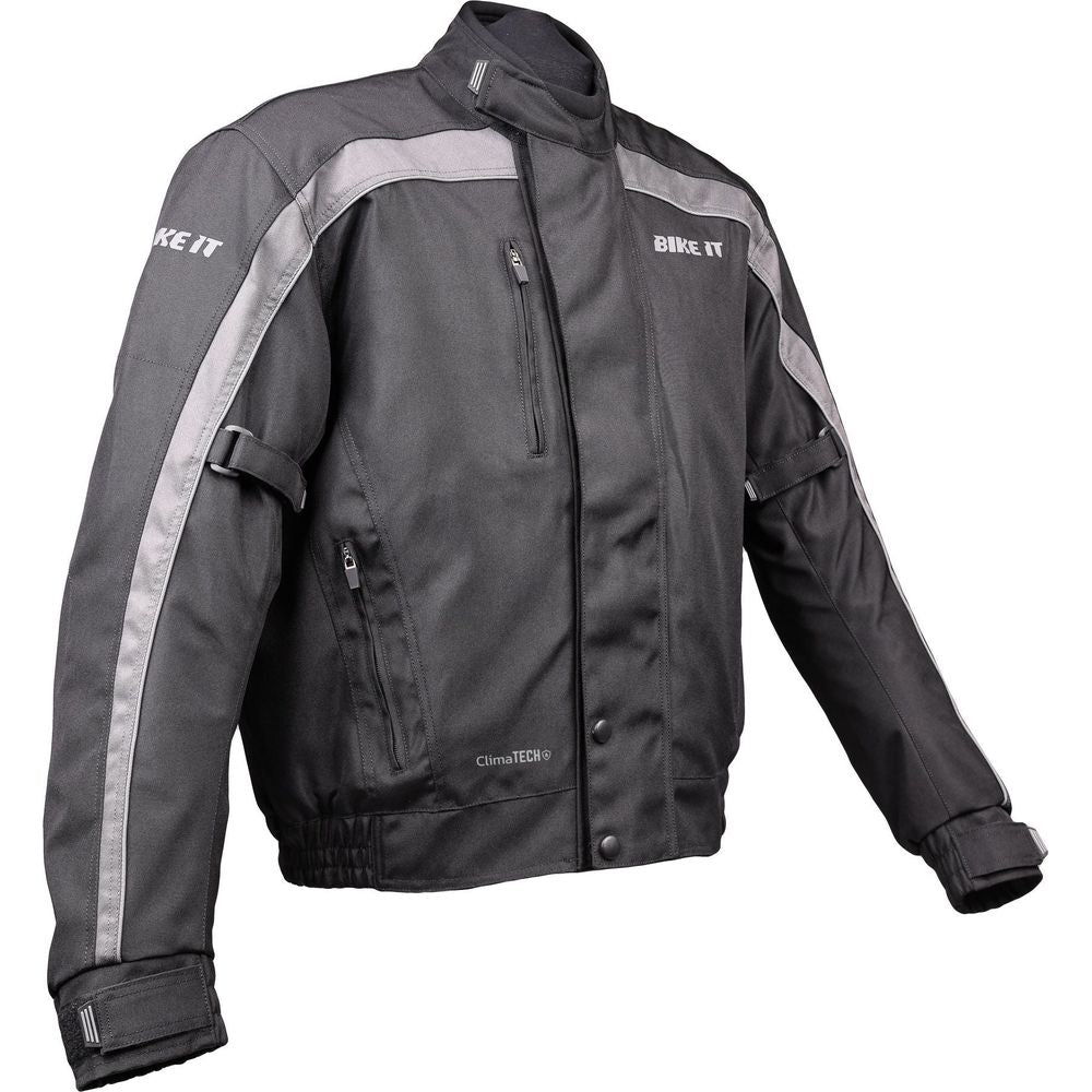 Bike It Herm Motorcycle Waterproof Bomber Jacket Black (Image 2) - ThrottleChimp