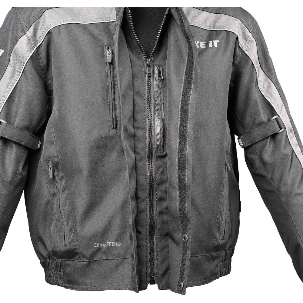 Bike It Herm Motorcycle Waterproof Bomber Jacket Black (Image 9) - ThrottleChimp