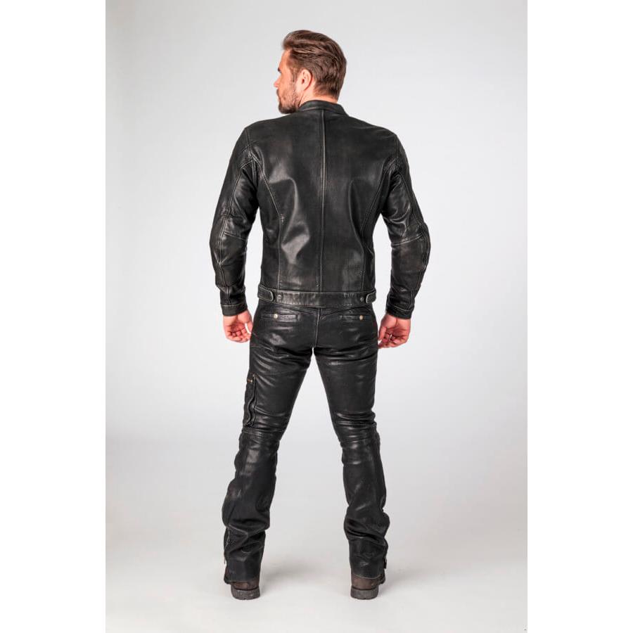 Halvarssons Idre Classic Leather Jacket Black (Image 4) - ThrottleChimp