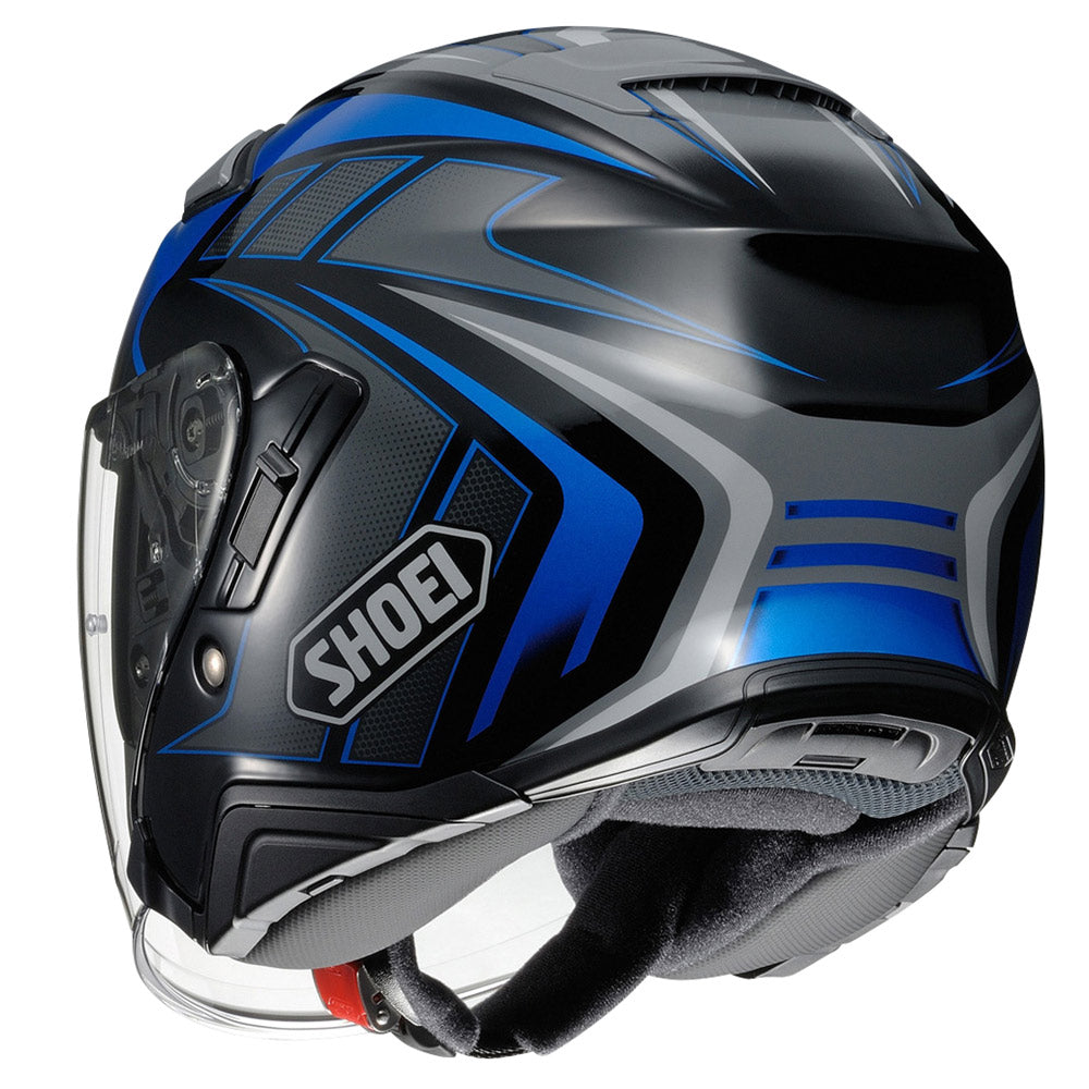 Shoei J-Cruise 2 Aglero TC2 Open Face Helmet Blue (Image 2) - ThrottleChimp