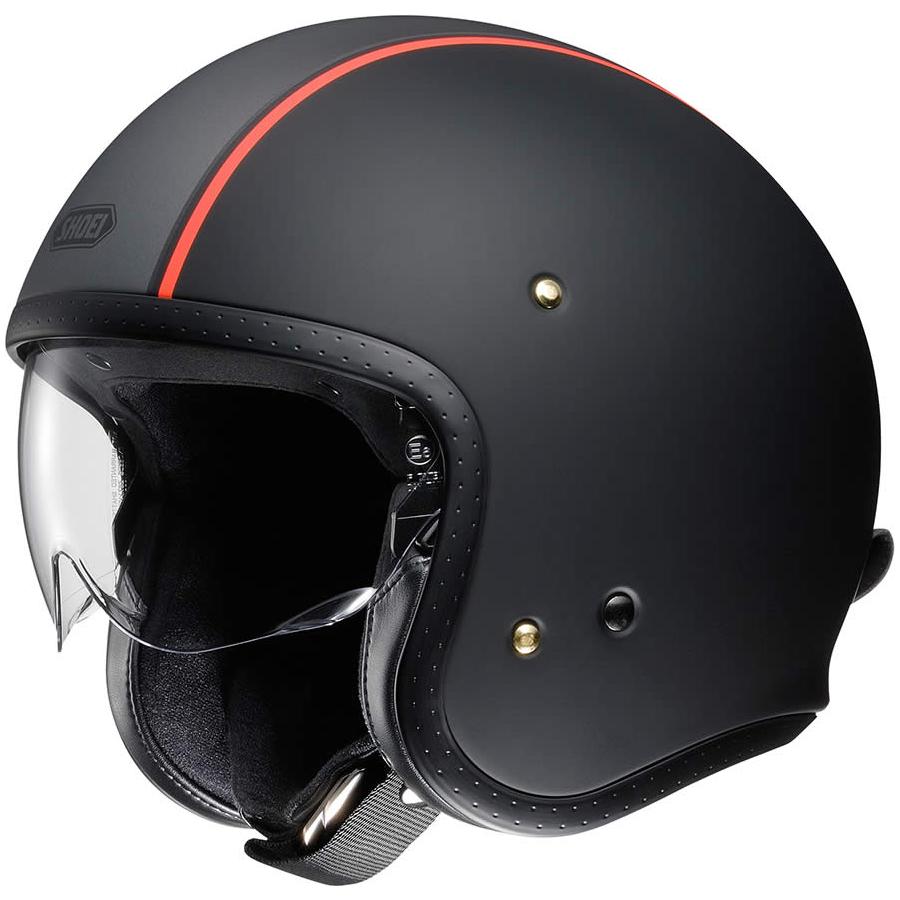 Shoei J.O Carburettor TC8 Open Face Helmet Black - ThrottleChimp