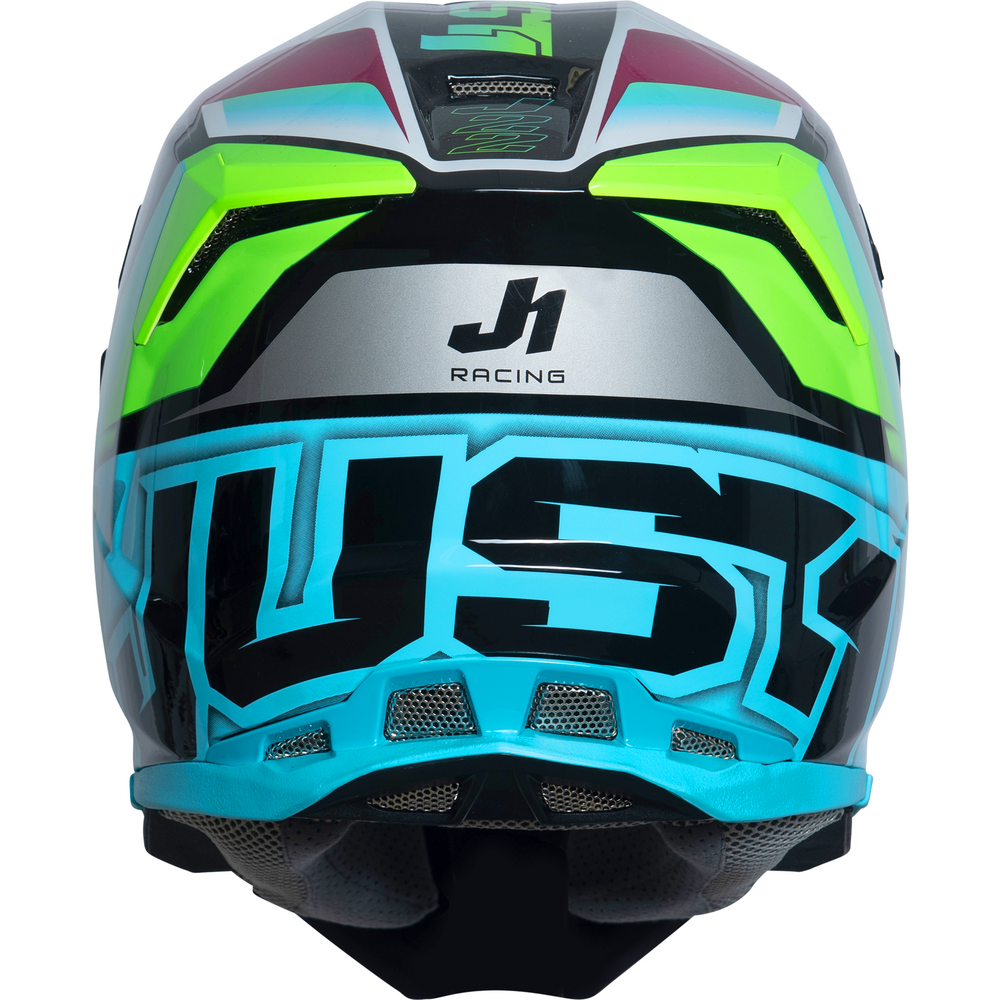 Just1 J22 Motocross Helmet Frenetik Neon Fluo Lime / Black (Image 5) - ThrottleChimp