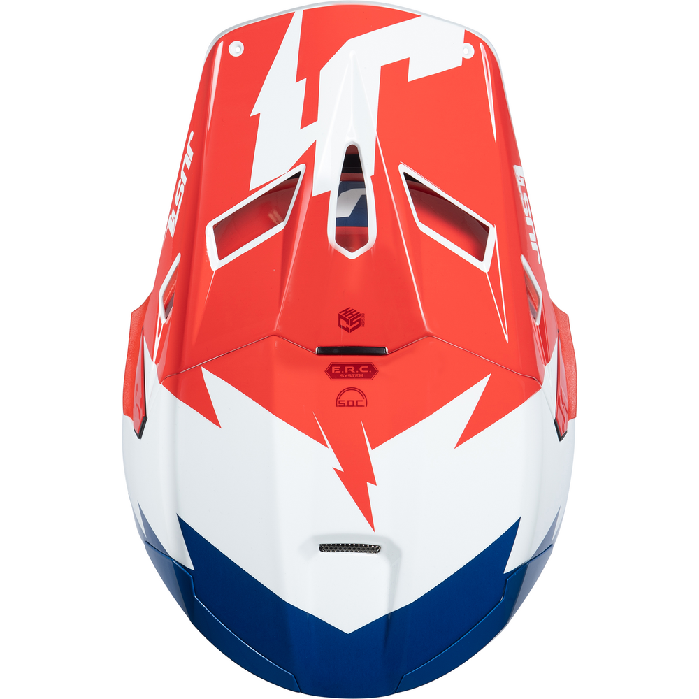 Just1 J22 Motocross Helmet Revolt Red / Blue / White (Image 4) - ThrottleChimp