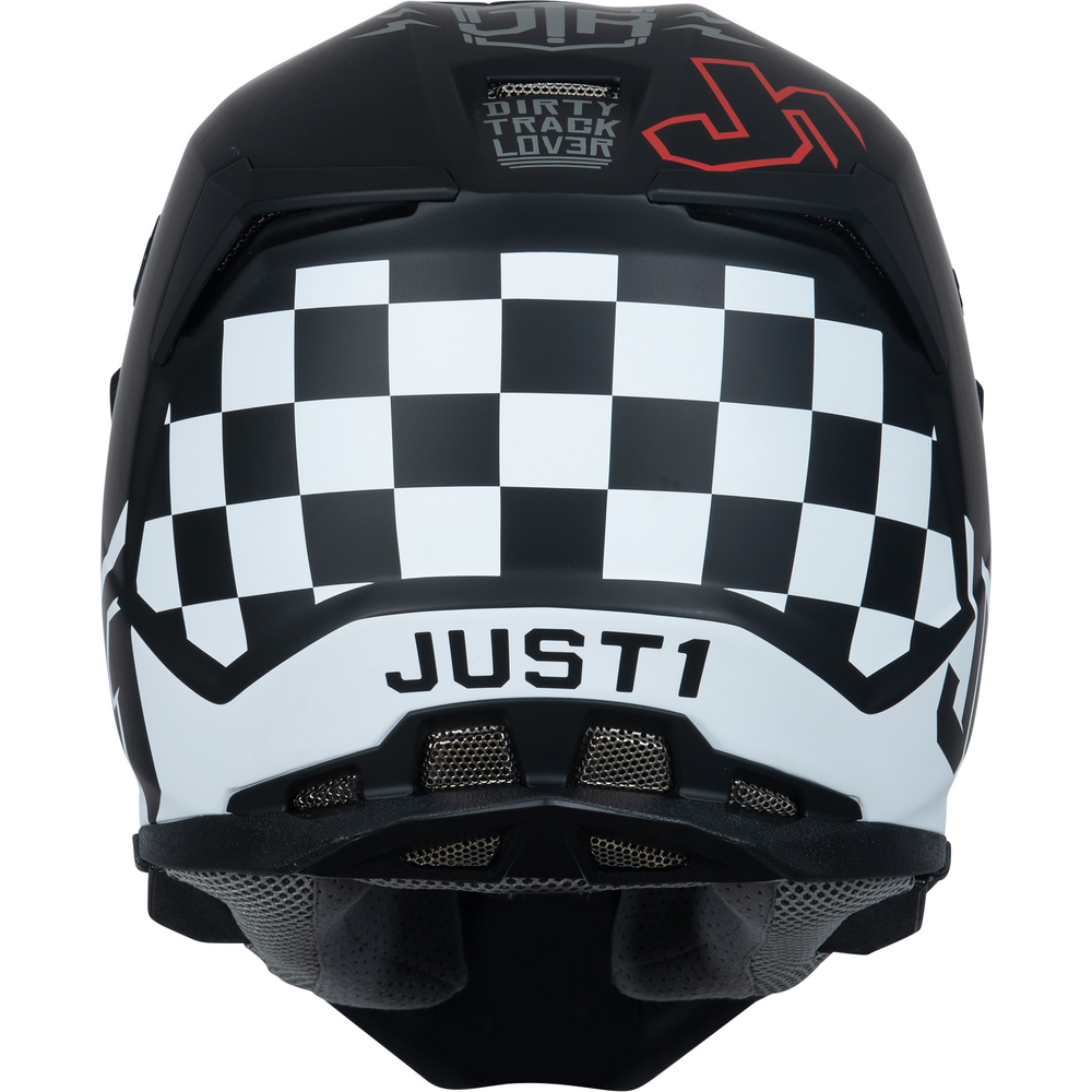 Just1 J22 Motocross Helmet Flagman Red / Titanium / Black (Image 5) - ThrottleChimp