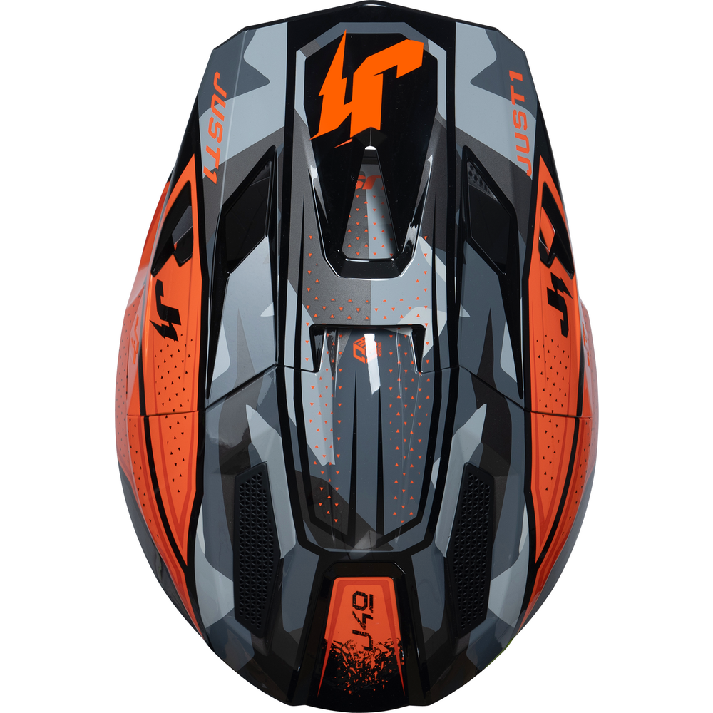 Just1 J40 Motocross Helmet Shooter Camo / Orange / Black (Image 4) - ThrottleChimp