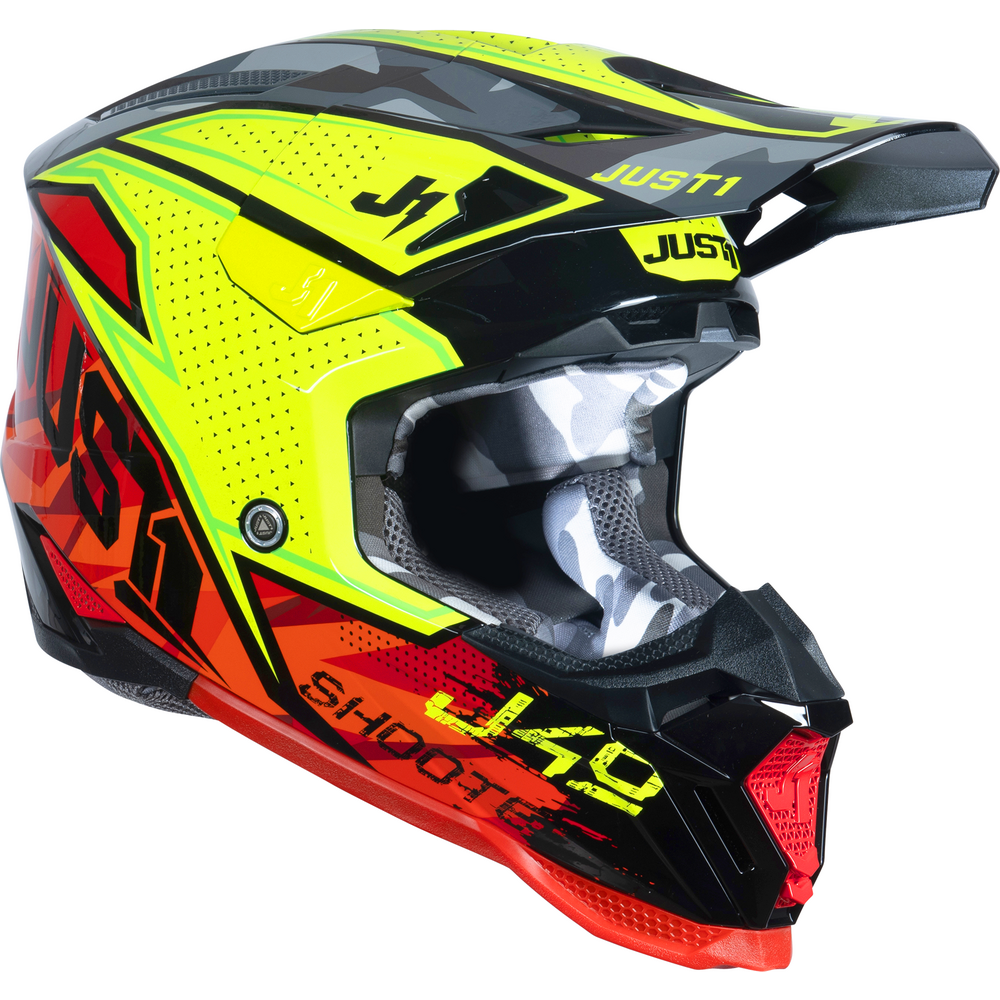 Just1 J40 Motocross Helmet Shooter Camo / Red / Black (Image 2) - ThrottleChimp