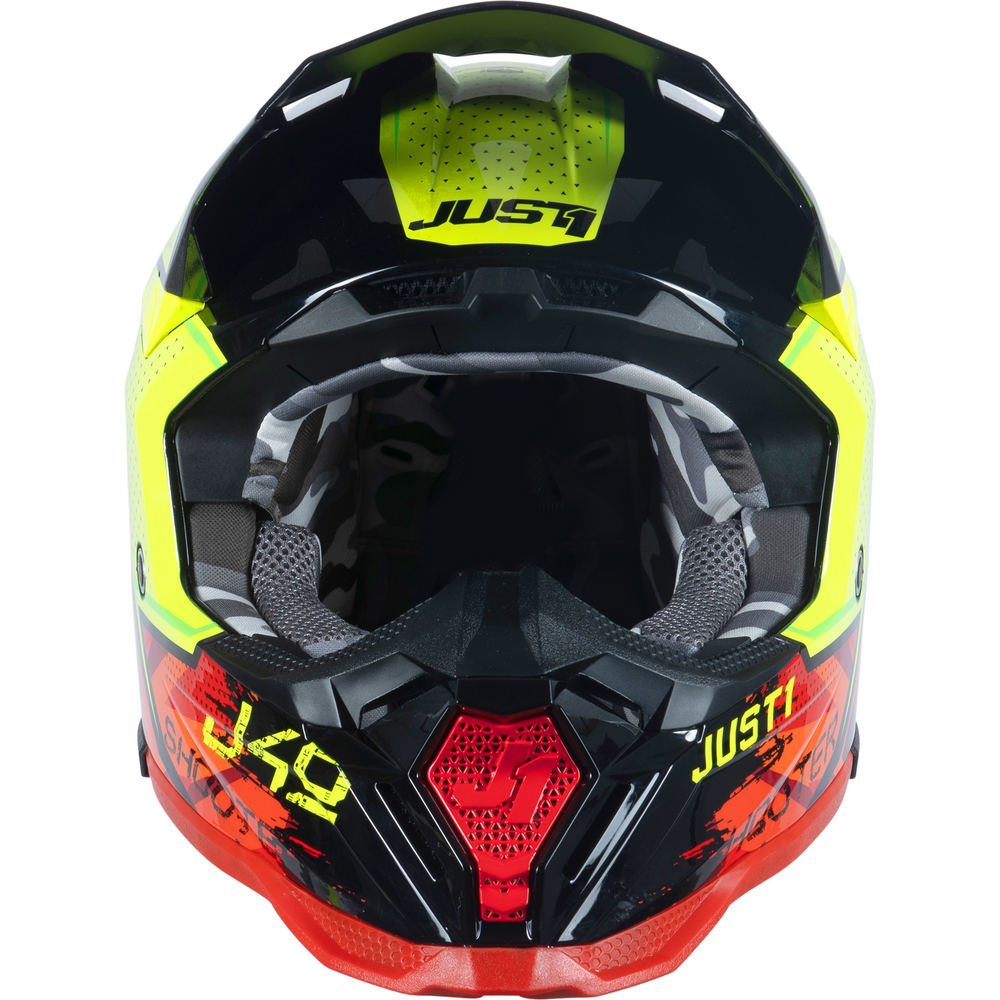 Just1 J40 Motocross Helmet Shooter Camo / Red / Black (Image 3) - ThrottleChimp