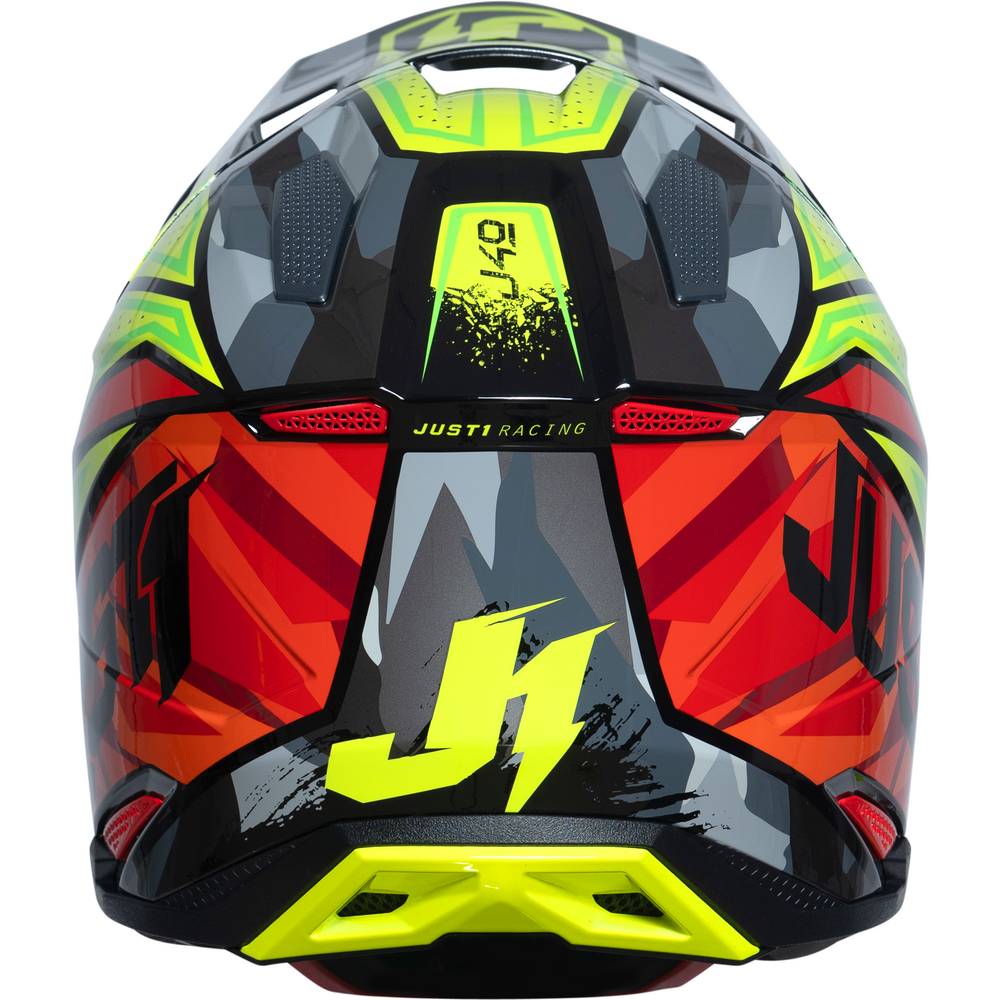 Just1 J40 Motocross Helmet Shooter Camo / Red / Black (Image 5) - ThrottleChimp