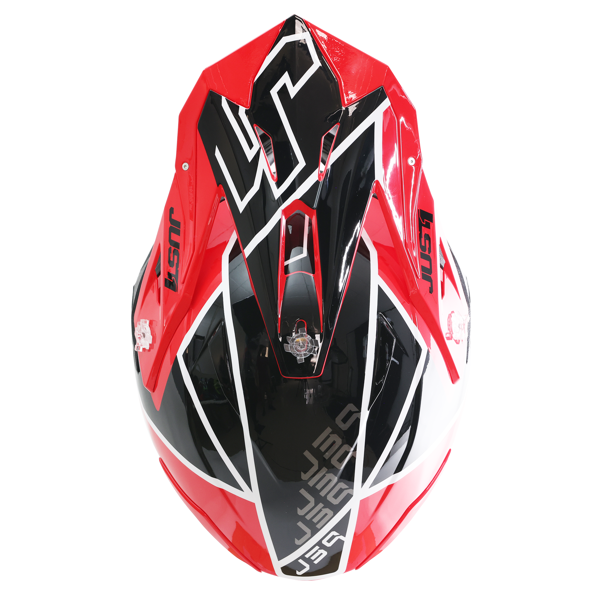 Just1 J39 Motocross Helmet Thruster Gloss Black / Red / White FREE 1 YEAR Returns, FREE UK Delivery | ThrottleChimp