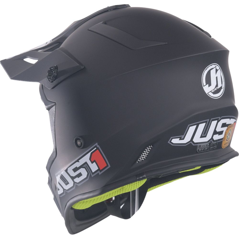 Just1 J38 MX Helmet Solid Matt Black (Image 4) - ThrottleChimp