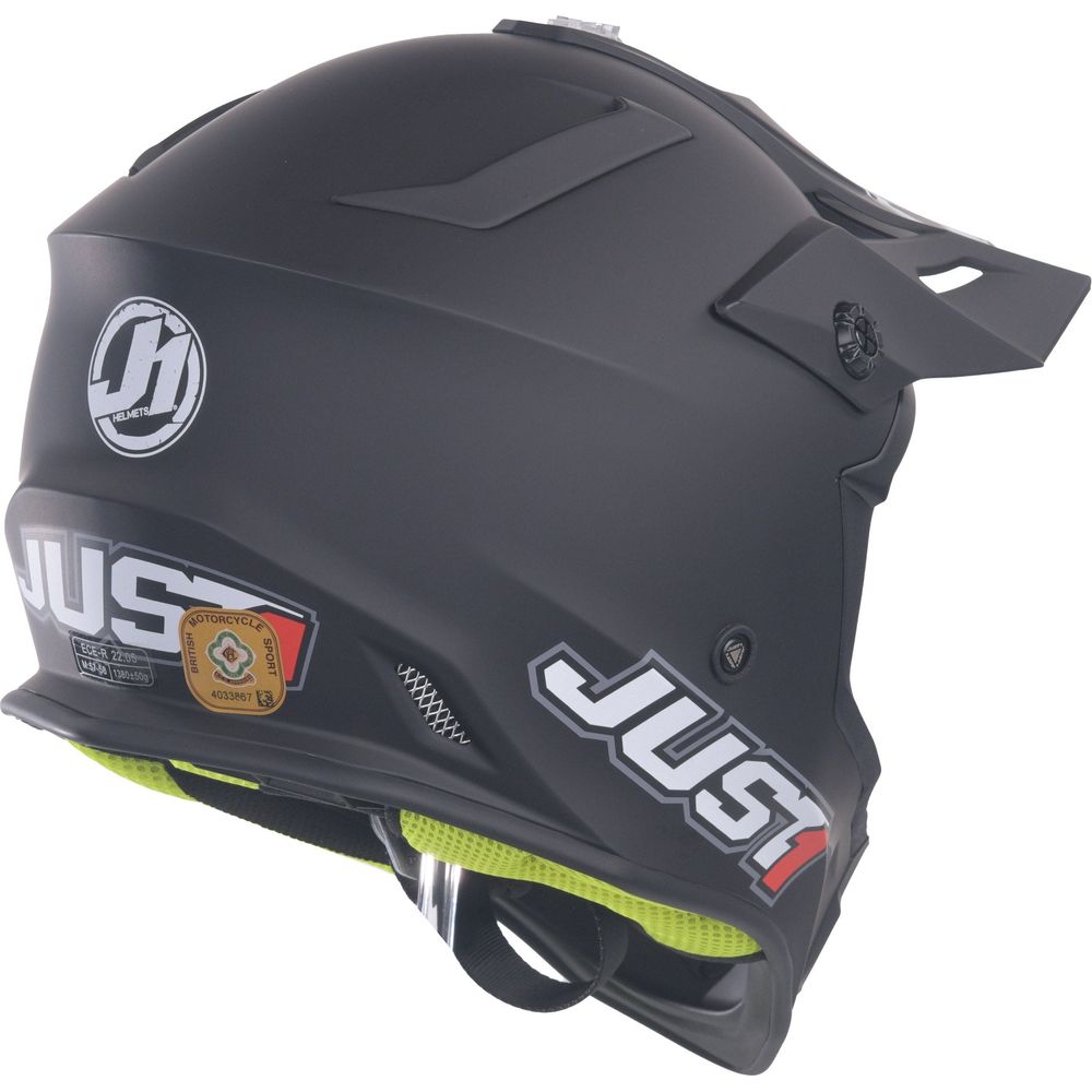 Just1 J38 MX Helmet Solid Matt Black (Image 6) - ThrottleChimp